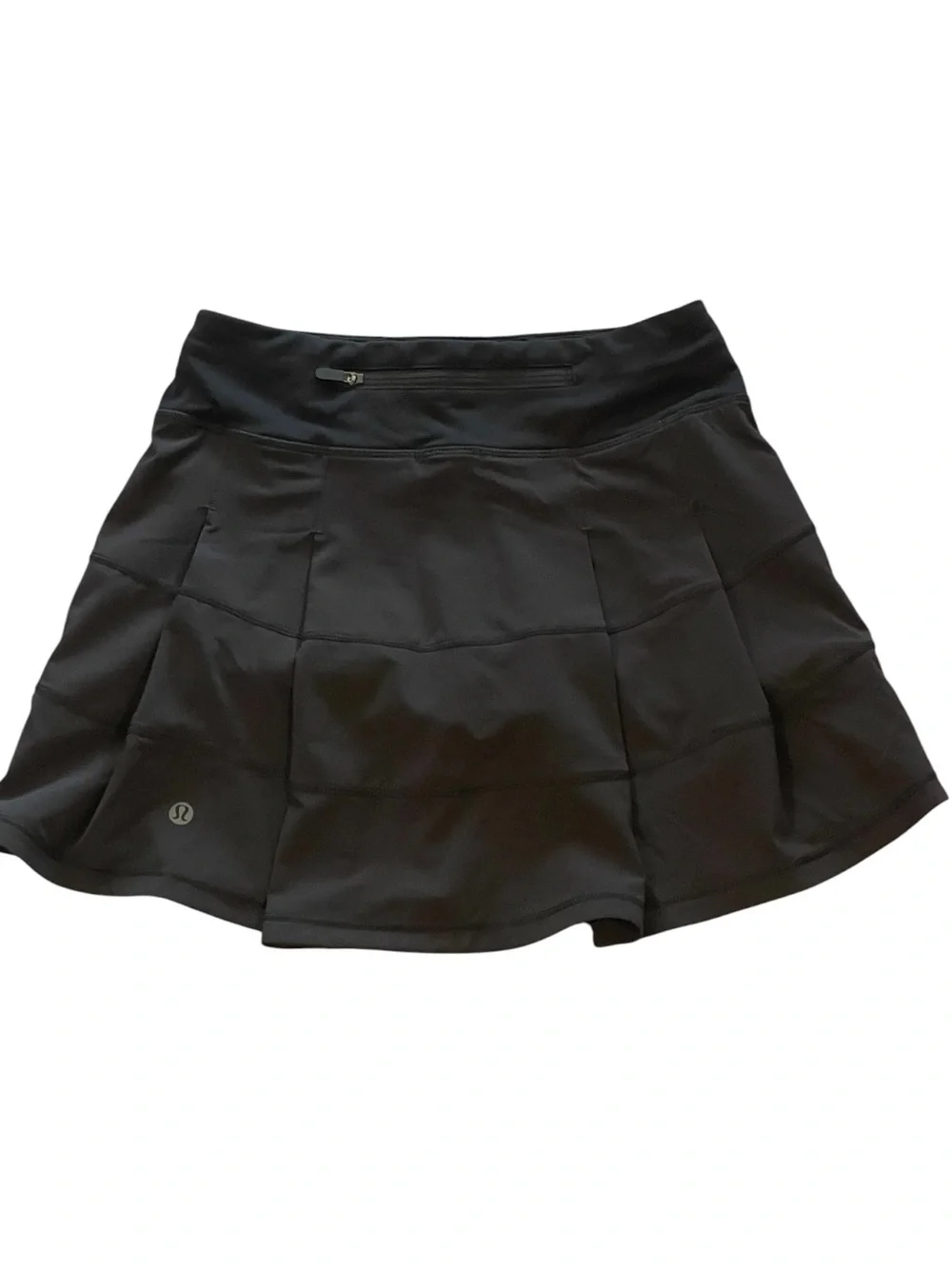 Lululemon Pace Rival, Mid-Rise Skirt, Long, Inner Liner, Black, Pockets, Size 0